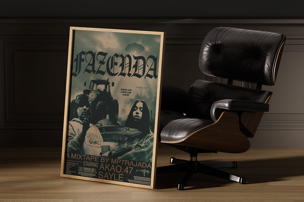 Fazenda · pôster musical em ambiente